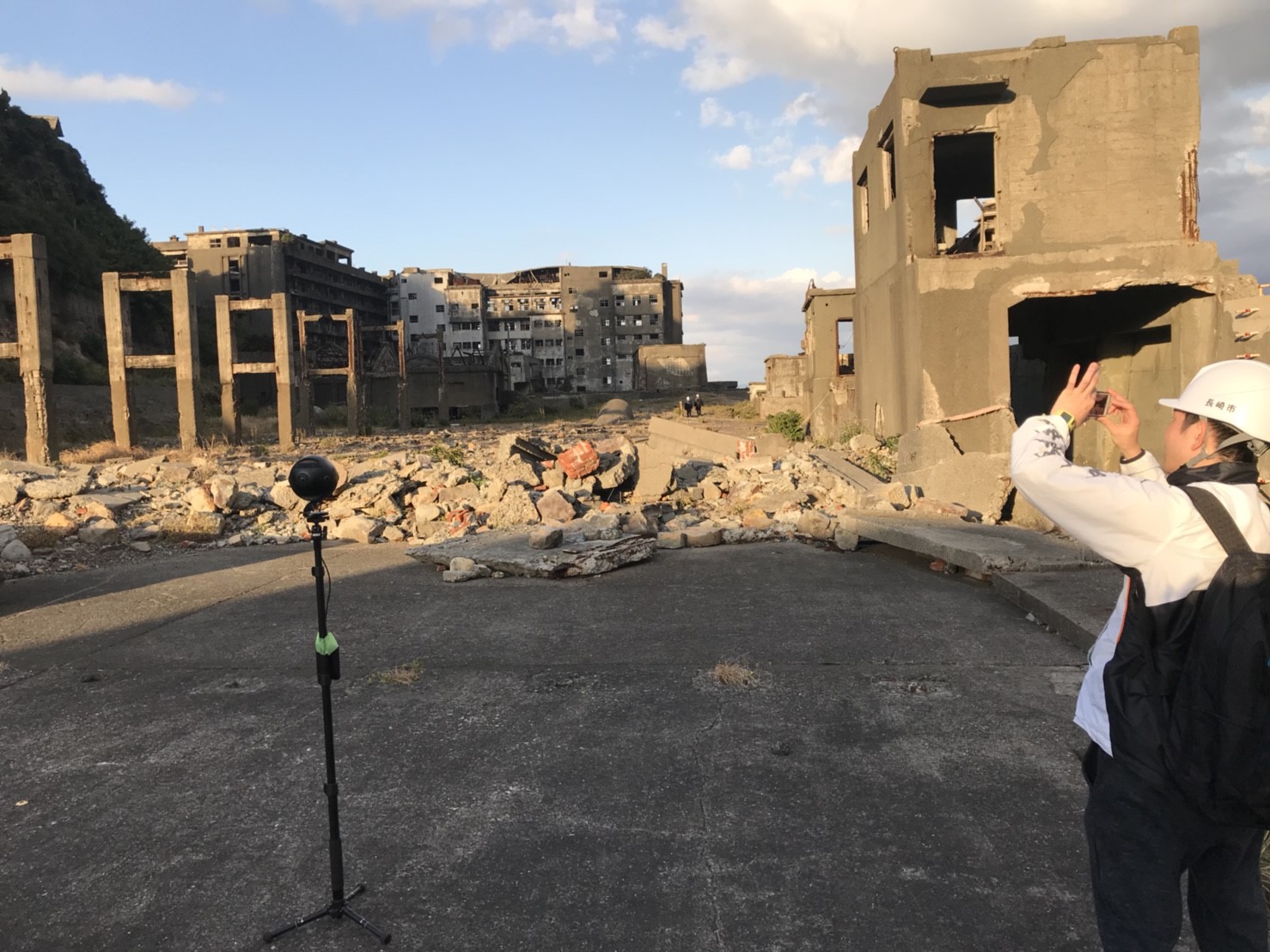 長崎にて世界遺産「軍艦島」をVR撮影